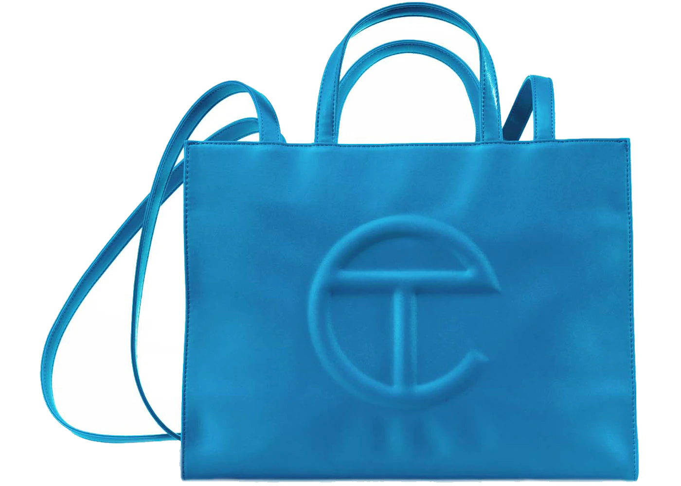 Telfar Shopping Bag Medium Cyan - vue 360