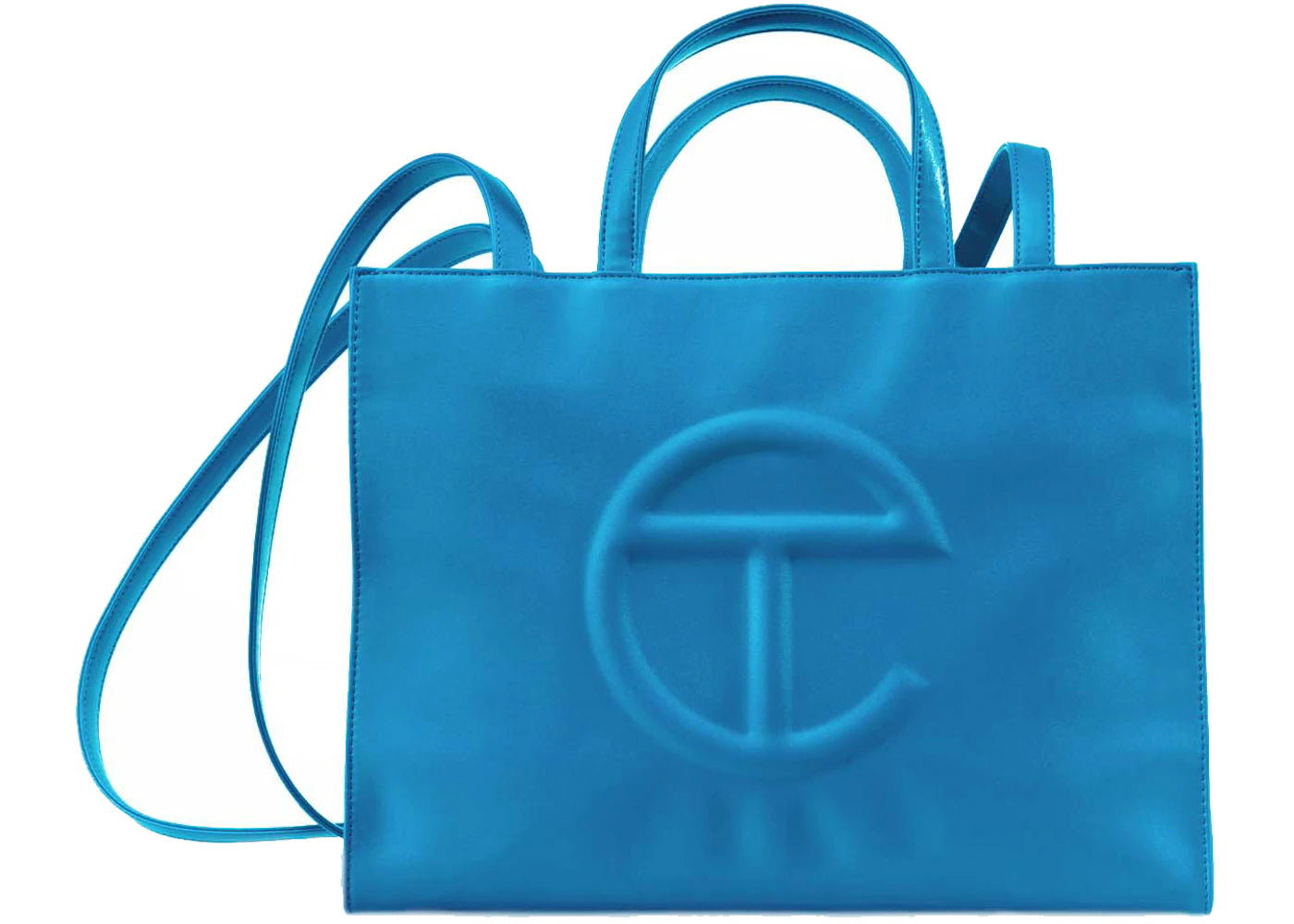 Telfar Shopping Bag Medium Cyan - vue 360