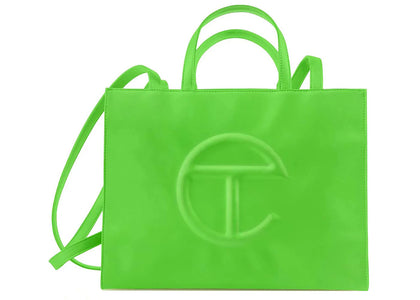 Telfar Shopping Bag Medium Highlighter Green sneakers - authentic Telfar shoes