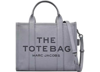 Marc Jacobs Leder-Tragetasche, mittelgroß, Wolfsgrau