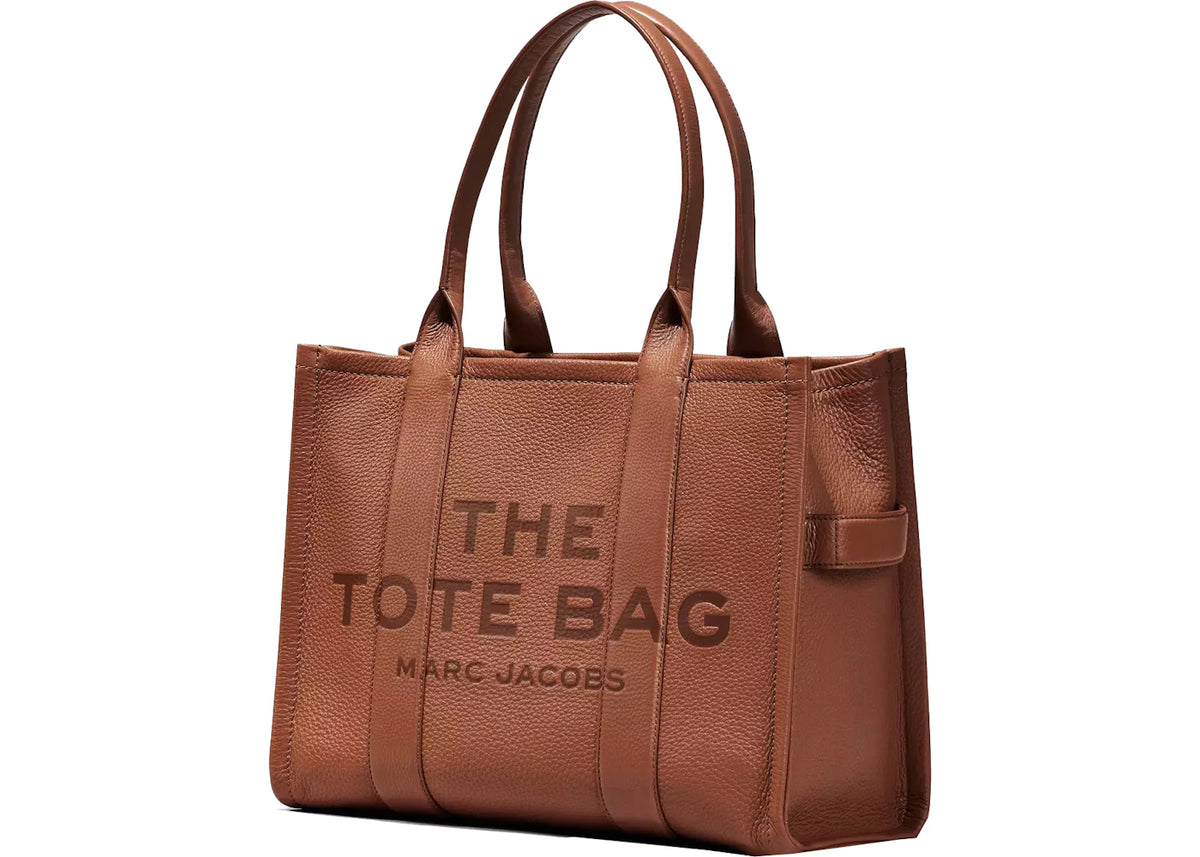 Marc Jacobs The Leather Tote Bag Large Argan Oil - vue secondaire A