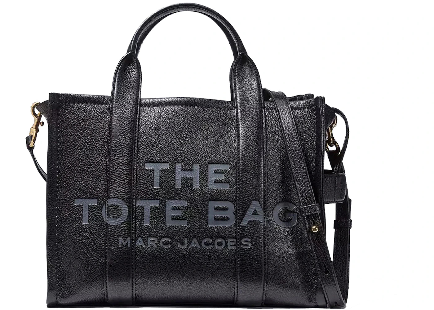Marc Jacobs The Leather Tote Bag Medium Black - vue 360