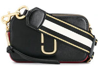 Marc Jacobs The Snapshot Camera Bag Black/Burgundy/White/Gold