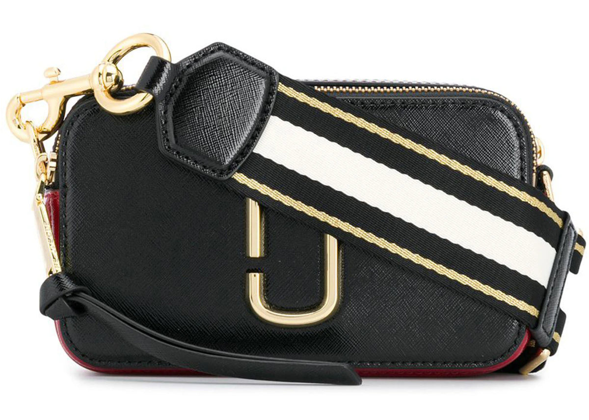 Marc Jacobs The Snapshot Camera Bag Black/Burgundy/White/Gold - vue secondaire A