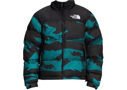 The North Face 1996 Retro Nuptse 700 Fill Packable Jacket Harbor Blue/Linear Mountain Print sneakers - authentic The North...