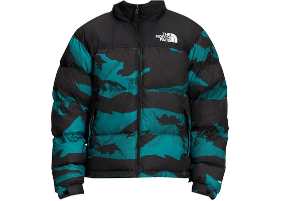 The North Face 1996 Retro Nuptse 700 Fill Packable Jacket Harbor Blue/Linear Mountain Print sneakers - authentic The North...