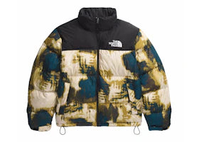 The North Face 1996 Retro Nuptse 700 Fill Packable Jacket Midnight Petrol TNF Bleach Dye Print/TNF Black