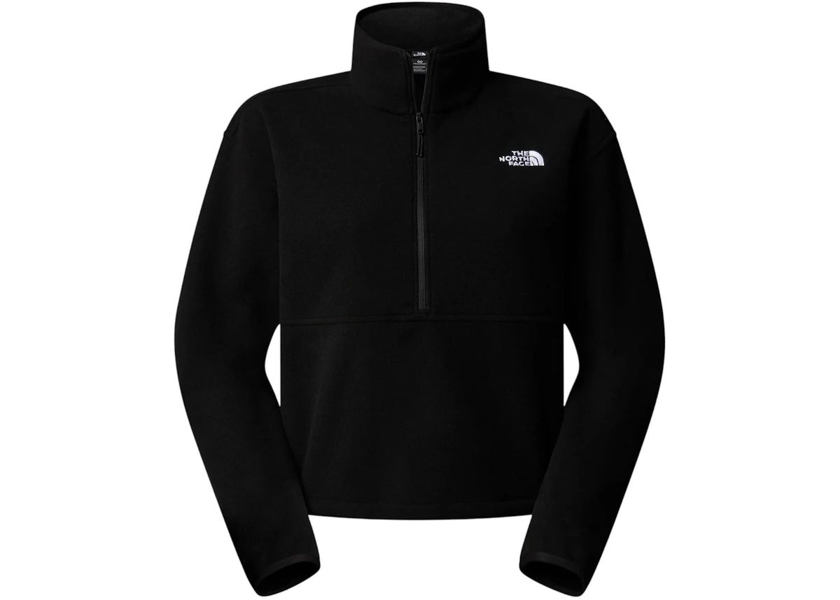 The North Face Glacier Fleece 1/2 Zip Short Hoodie Black - vue secondaire A