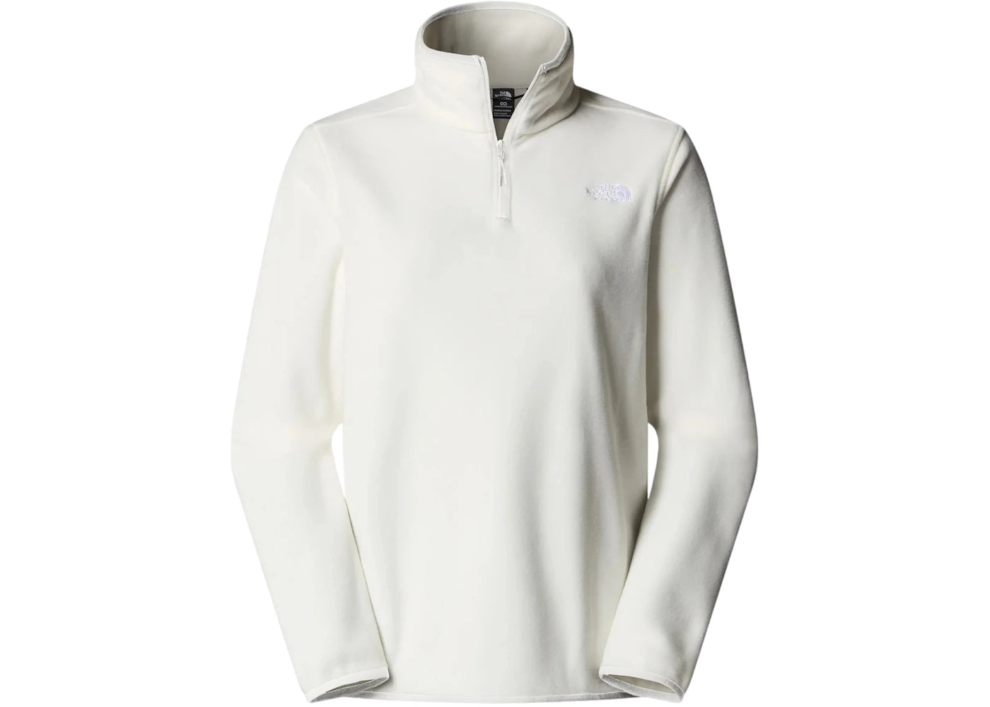 The North Face Women's Glacier Fleece 1/4 Zip Hoodie White Dune - vue secondaire A