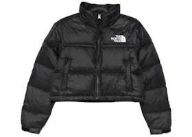The North Face Nuptse Short Jacket Black Black Red