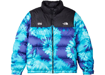 The North Face SNS Nuptse Jacket Scuba Blue Tie Dye - authentic The North Face apparel