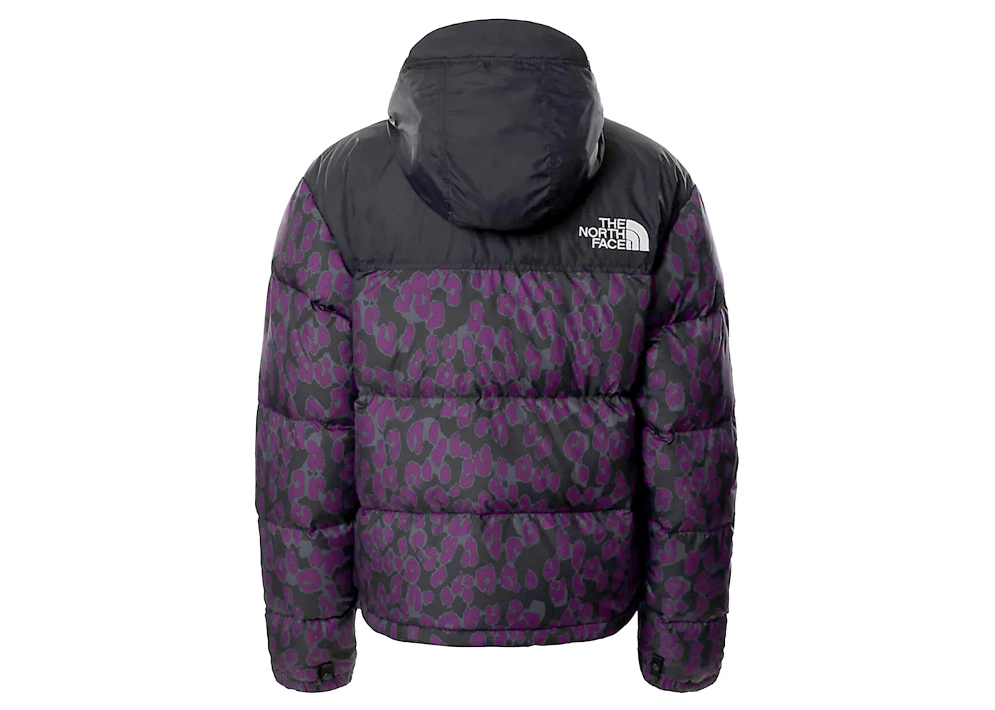 The North Face Womens 1996 Printed Retro Nuptse 700 Fill Packable Jacket Gravity Purple Leopard Print - vue secondaire B