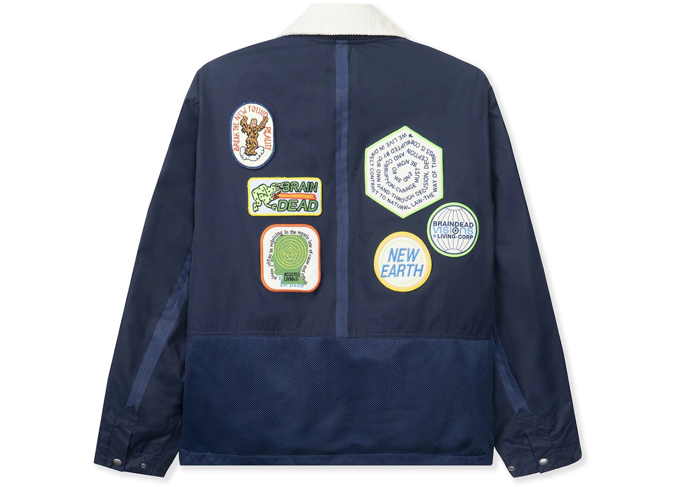 The North Face x Brain Dead 76 Oversized Mountain Chore Coat Navy - vue secondaire B