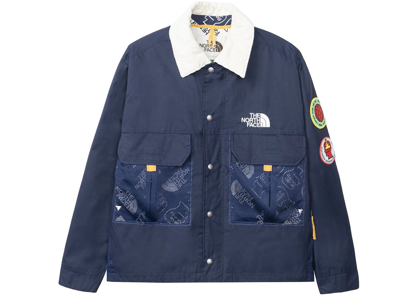 The North Face x Brain Dead 76 Oversized Mountain Chore Coat Navy - vue secondaire A