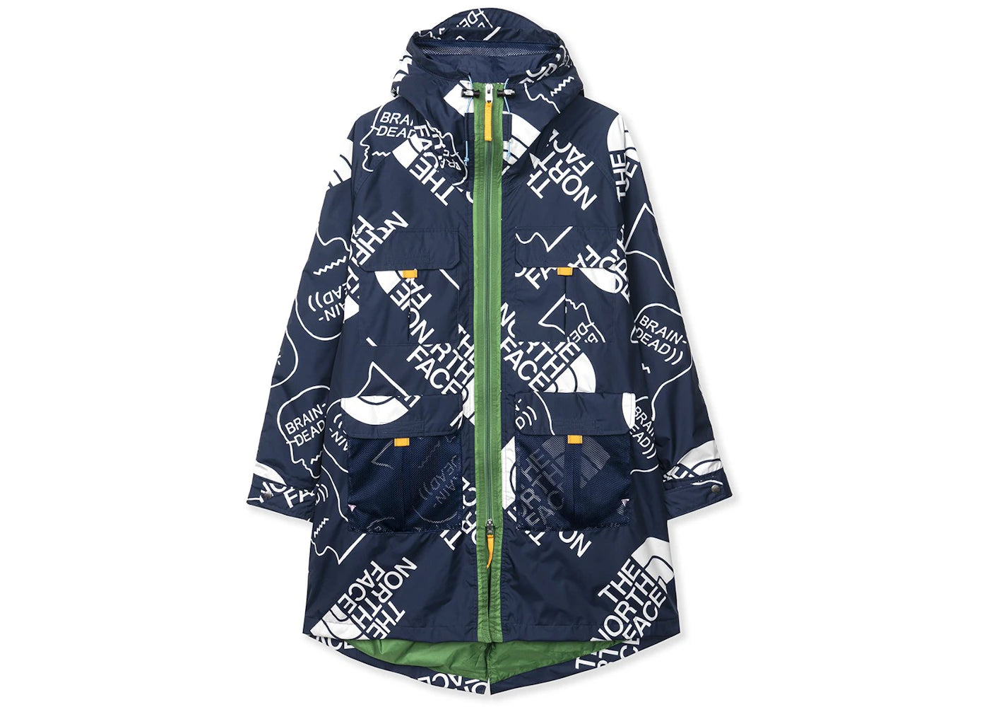 The North Face x Brain Dead 76 Oversized Mountain Parka Navy - vue secondaire A