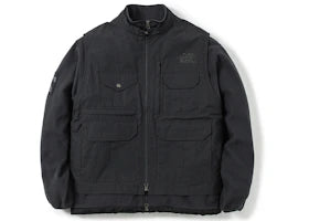 The North Face x Invincible 2 in 1 Denali Jacket Asphalt Grey - vue 360