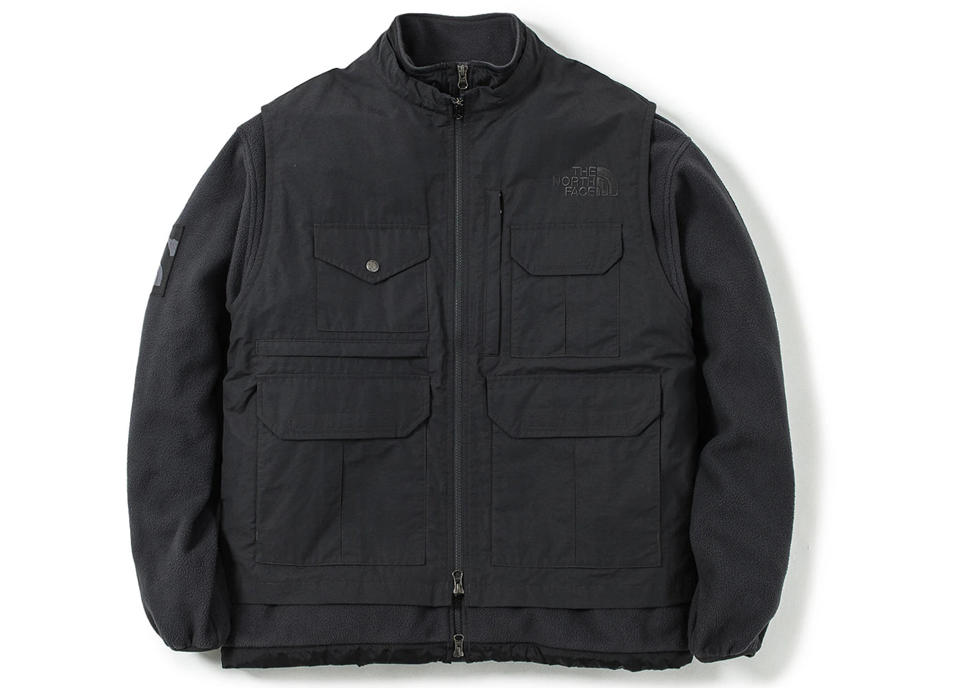 The North Face x Invincible 2 in 1 Denali Jacket Asphalt Grey - vue secondaire A