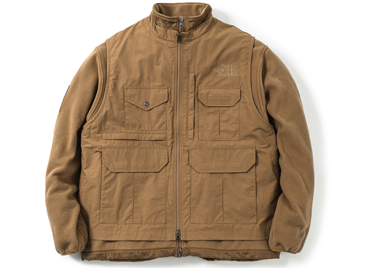 The North Face x Invincible 2 in 1 Denali Jacket Utility Brown - vue secondaire A