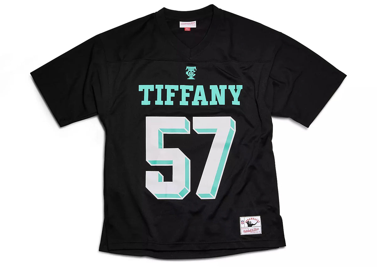 Tiffany & Co. x NFL x Mitchell & Ness Football Jersey Black/Tiffany Blue - vue 360