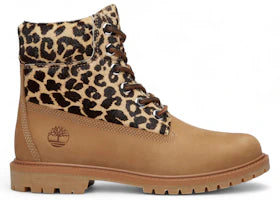 Timberland 6" Premium Boot Leopard Print Beige Nubuck (Women's)