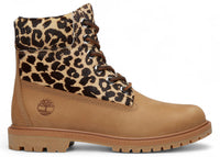 Timberland 6" Premium Boot Leopard Print Beige Nubuck (Women's)