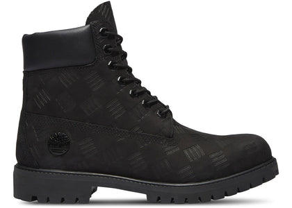 Timberland 6" Premium Waterproof Boot Black Debossed Print - authentic Timberland sneakers
