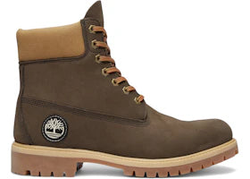 Timberland 6" Premium Waterproof Boot Dark Brown Olive Nubuck - vue 360
