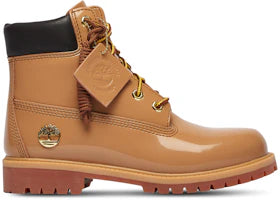 Timberland 6" Premium Waterproof Patent Boots Finch Wheat (GS) - authentic Timberland sneakers