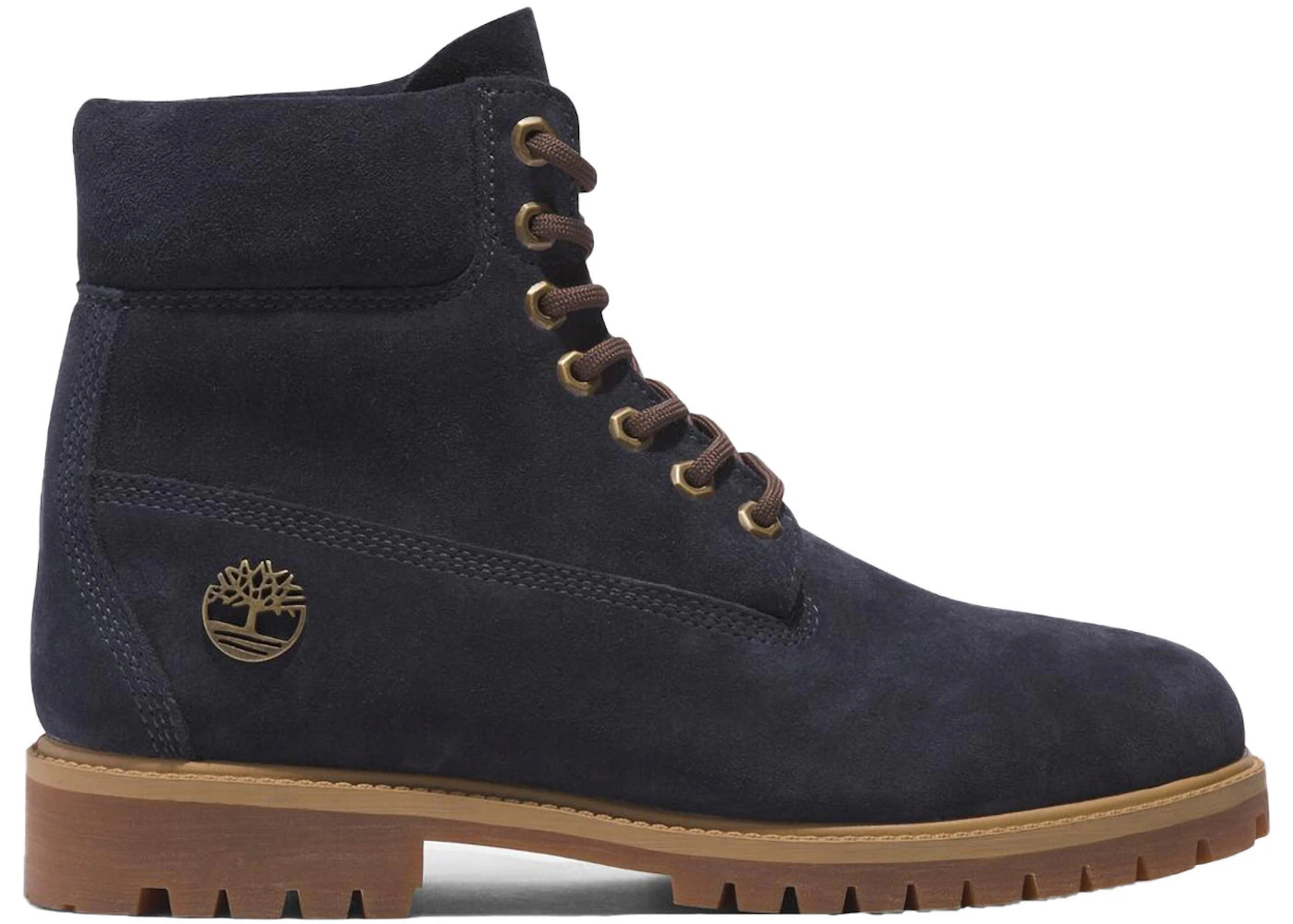 Timberland Heritage 6 Inch Lace Up Waterproof Dark Blue Suede - vue secondaire A