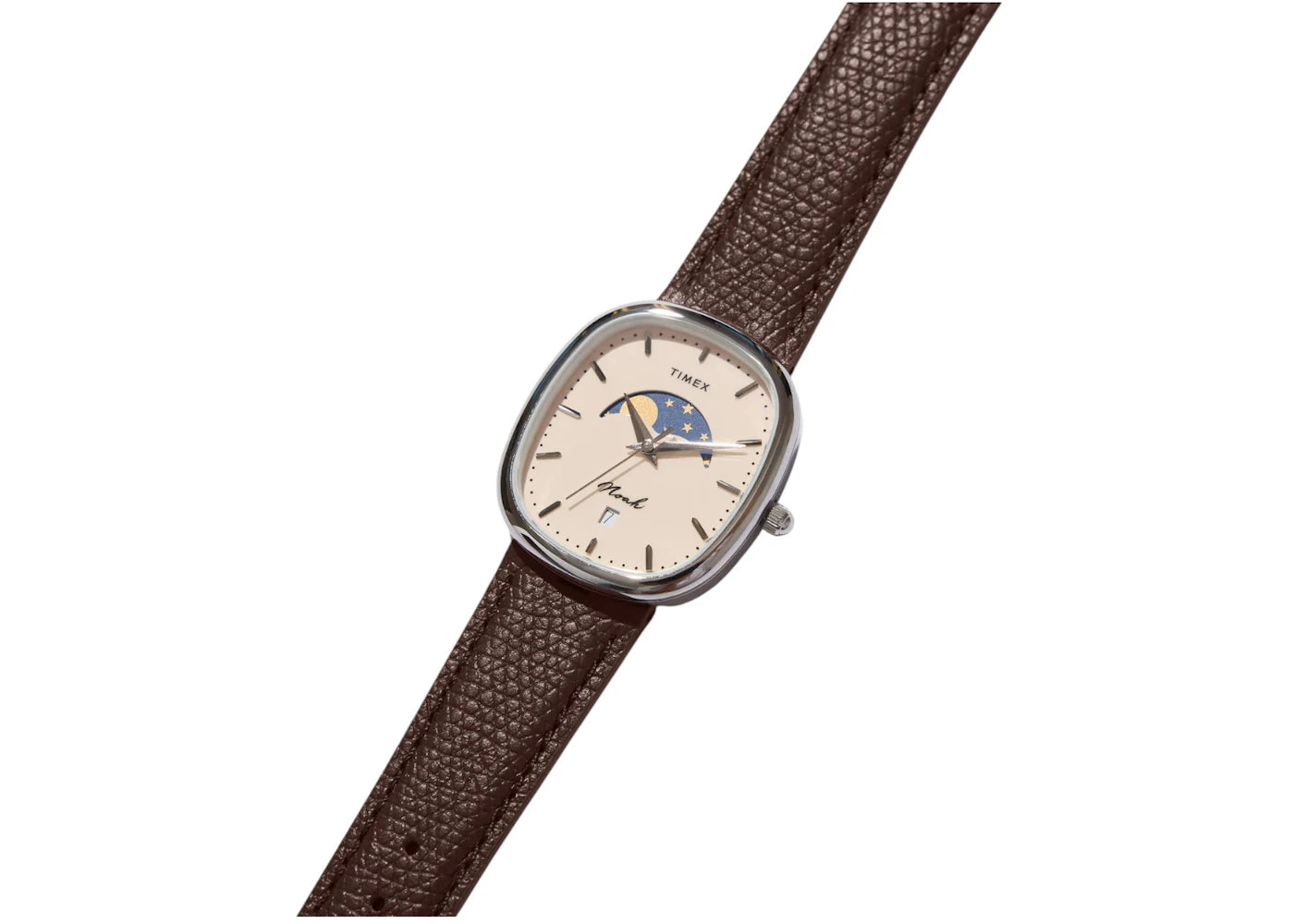 Timex x Noah Oval Moon Phase Watch Brown/Steel - vue secondaire A