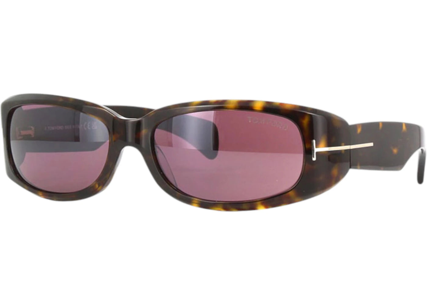 Tom Ford Rectangle Sunglasses Havana (FT1064 52S) - vue secondaire A