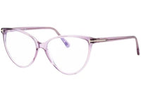 Tom Ford Round Eyeglasses Shiny Transparent Liliac (FT5743-B 078)