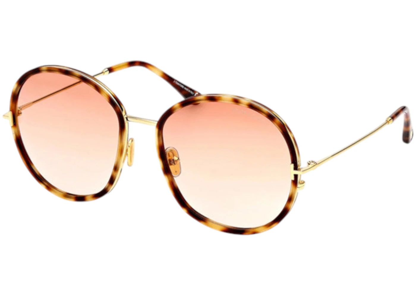 Tom Ford Round Sunglasses Havana/Yellow (FT0946 53T) - vue secondaire A