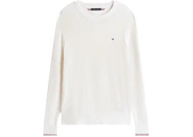 Tommy Hilfiger Rib Crewneck Neck Sweater Ivory - vue 360
