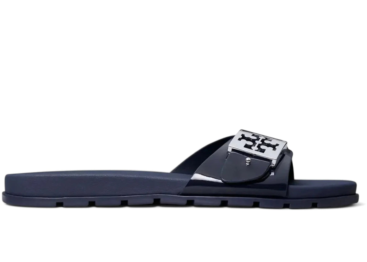 Tory Burch Buckle Slide New Navy Silver (Women's) - vue secondaire A