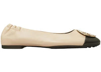 Tory Burch Claire Cap-Toe Ballet Black (Women's)