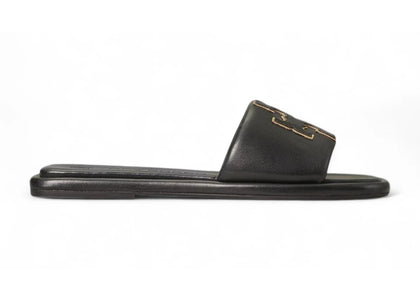 Tory Burch Double T Sport Slide Black Gold (Women's) - sneakers view 2
