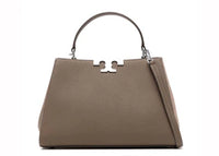 Tory Burch Eleanor Leather Satchel Wild Mushrooms
