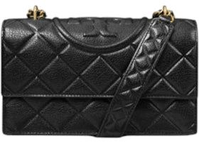 Tory Burch Fleming Small Convertible Shoulder Bag Black - vue 360