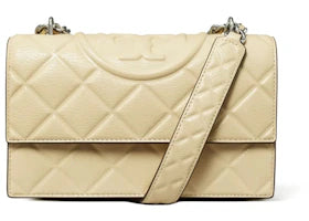 Tory Burch Fleming Small Convertible Shoulder Bag Vanilla Soft Serve - vue 360