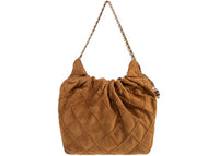 Tory Burch Fleming Suede Mini Hobo Bag Chicory Brown