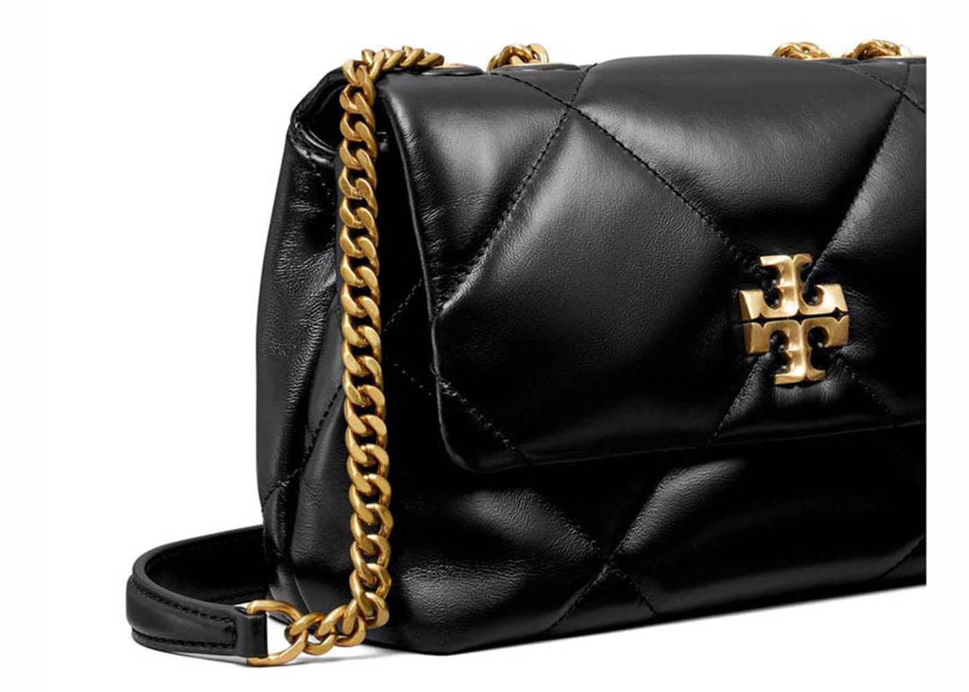 Tory Burch Kira Diamond Quilt Kleine wandelbare Schultertasche Schwarz - vue secondaire A