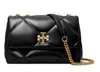 Tory Burch Kira Diamond Quilt Kleine wandelbare Schultertasche Schwarz