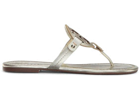 Tory Burch Miller Sandals Metallic Spark Gold (Women's) - vue 360
