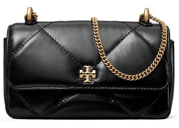 Tory Burch Mini Kira Diamond Quilt Flap Bag Black sneakers - authentic Tory Burch shoes