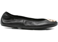 Tory Burch Reva Travel Ballet Flat Perfect Black Gold (Women's)