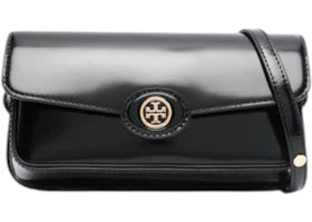 Tory Burch Robinson Spazzolato Rectangular Shoulder Bag Black - vue 360