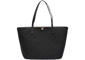 Tory Burch T Monogram Zip Tote Black - vue 360