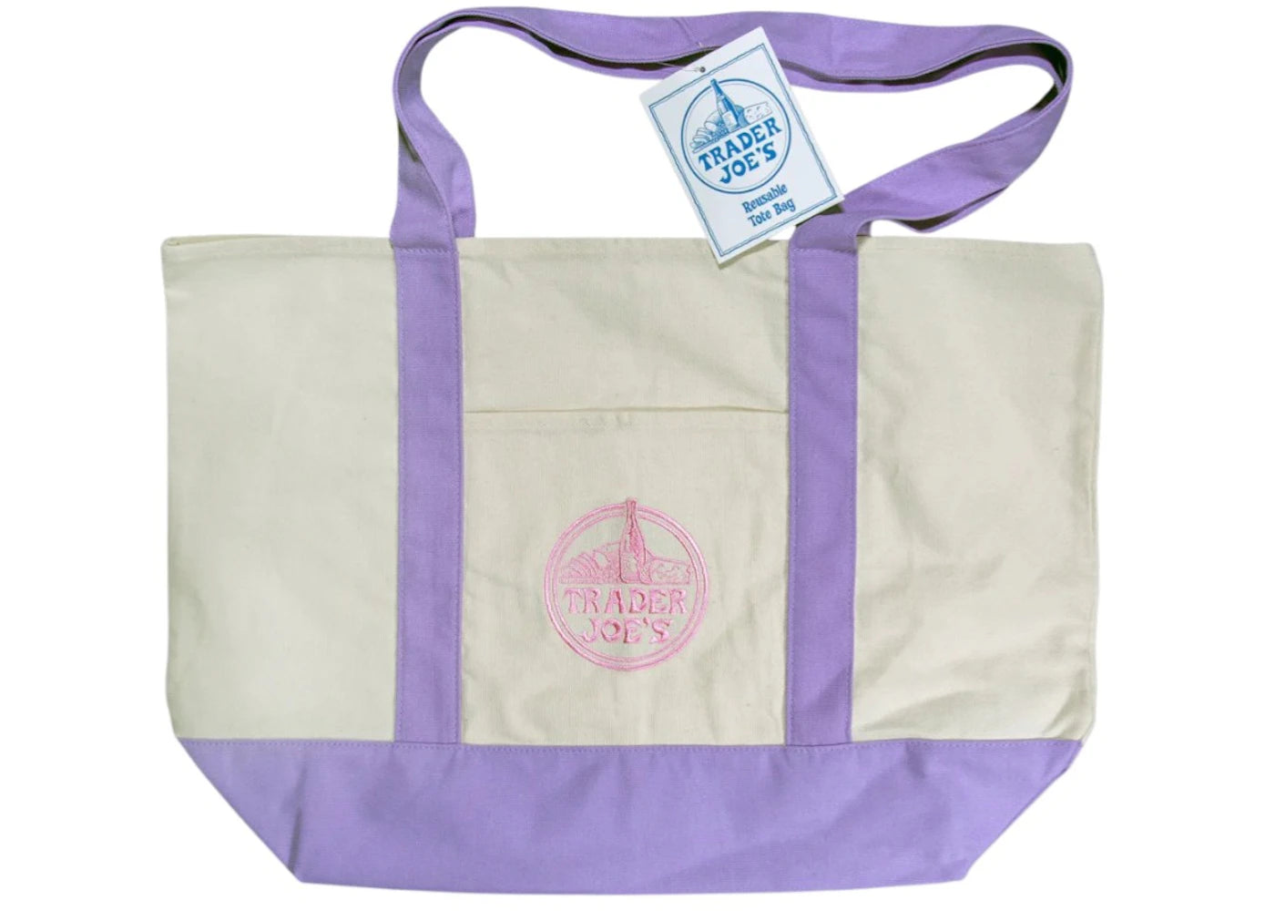 Trader Joe's Lavender Trader Joe's Canvas Tote Bag Lavender - vue 360