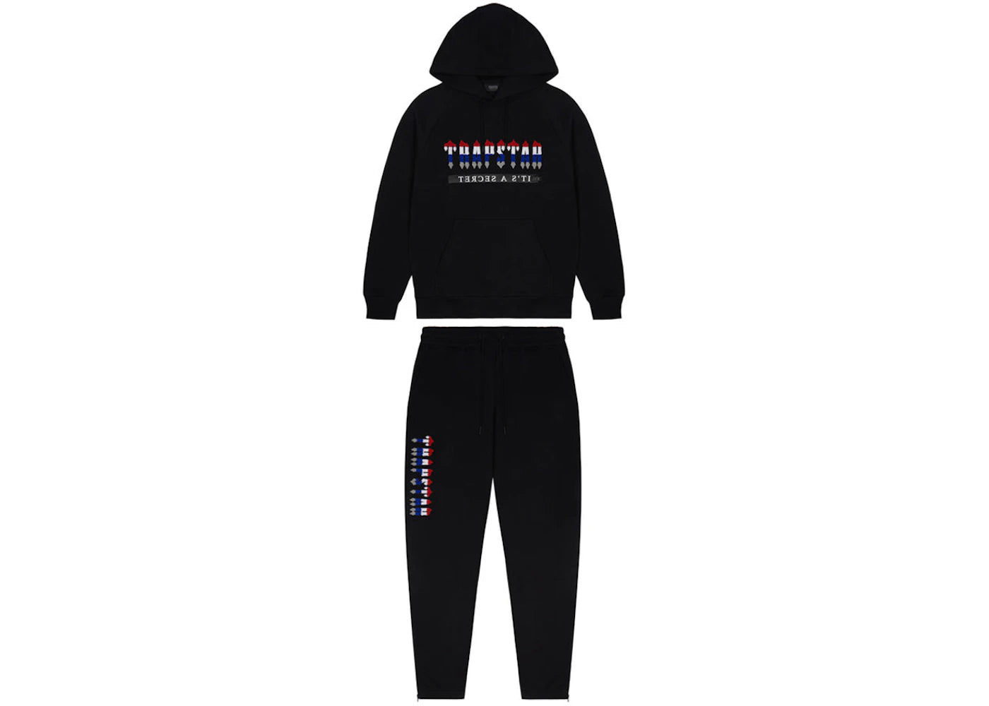 Trapstar Chenille Decoded 2.0 Hooded Tracksuit Black Revolution Edition - vue secondaire A